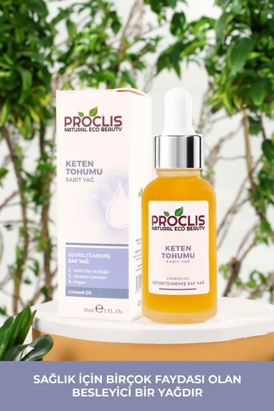 PROCLİS Keten Tohumu %100 Saf Sabit Yağ, Linseed Oil, Linum Usitatissimum 30ml - 4