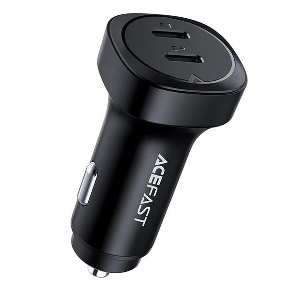 Acefast 72W 2X USB-C 2 Port Hızlı Araç Şarj Aleti Araç Güç Adaptörü iPhone & Android & iPad & MacBook Type-C - B2 - 3