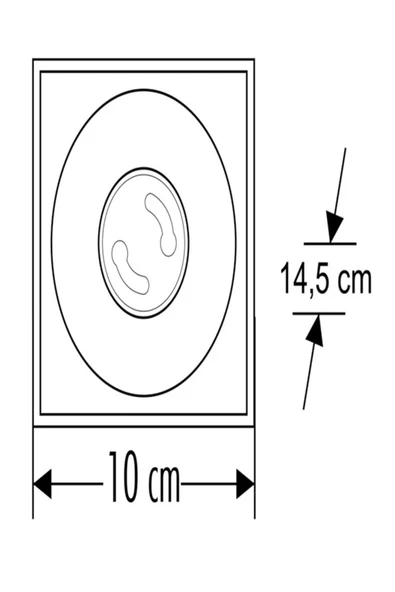 Cata Bergama Siyah Platin Sıva Üstü Kare Dekoratif Armatür Ct-5420SB - 5