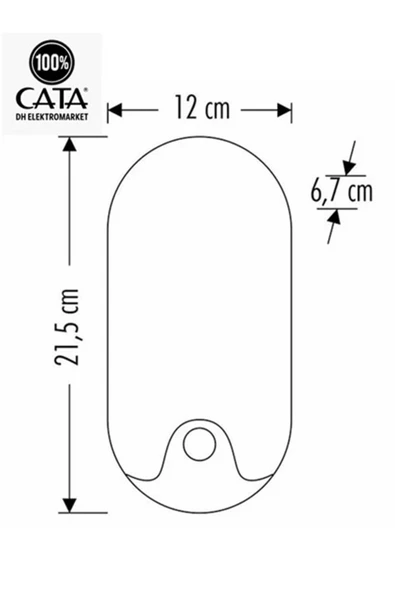 Cata 20 W Sensörlü Palermo Led Duvar Armatürü - Sarı Işık (4000K) - Siyah Kasa - 2