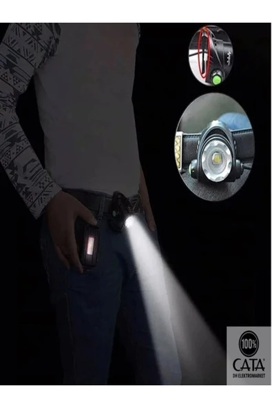 Cata Şarj Edilebilir Poyraz Led Kafa Feneri - 2