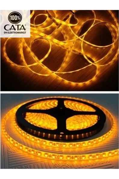 Cata 10 Çip Amber Iç Mekan Şerit Led 5m Aydınlatma