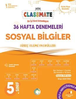 5 Sınıf Sosyal Bilgiler 36 Hafta Deneme Classmate ürün görseli 1