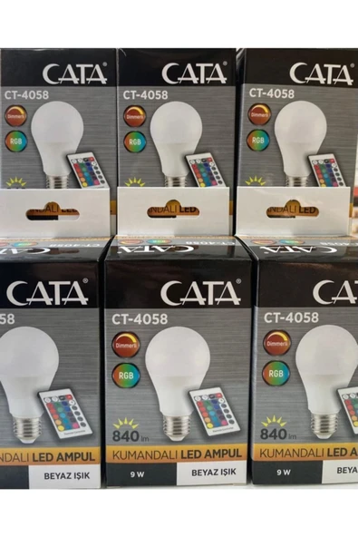 Cata 9 W Uzaktan Kumandalı Rgb Led Ampul Ct-4058 -1 Adet Ct 4058 - 2