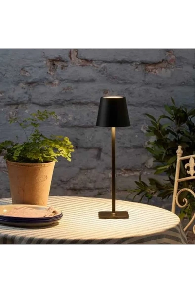 Cata CT-8437  İSTANBUL SİYAH RENK METAL ŞARJLI MASA LAMBASI - 4