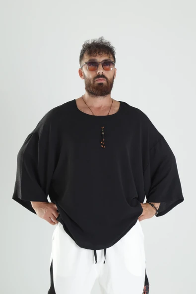 Aerobin Keten Oversize T-Shirt - 3