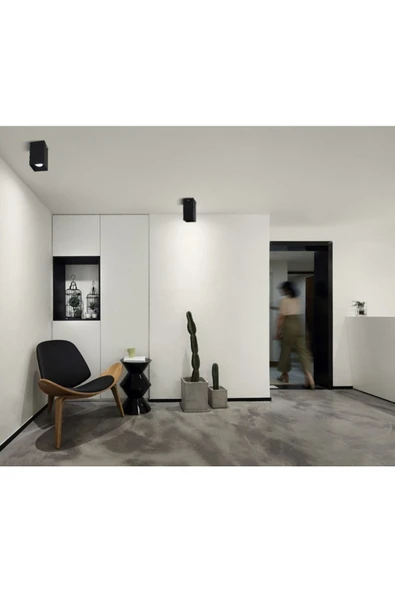 Cata Bergama Siyah Platin Sıva Üstü Kare Dekoratif Armatür Ct-5420sp - 3