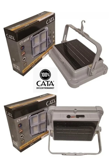 Cata 200W 6400K Taşınabilir Şarjlı Solar LED Projektör CT-4698