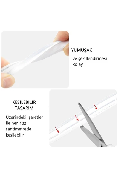 Cata Esnek Neon Hortum Led - Amber Işık - 220 Volt - Dış Mekan - 25 Metre - CT-4554A - 5