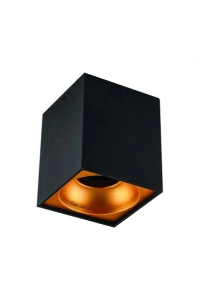 Cata Bergama Siyah Platin Sıva Üstü Kare Dekoratif Armatür Ct-5420SB