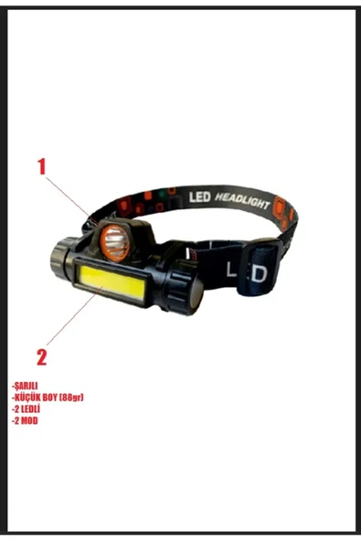 Cata Ct-9120 Şarjlı Mir Led Kafa Feneri Çift Fonksiyonlu