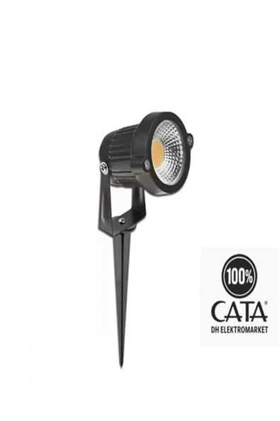 Cata 7 W Çim Kazık Bahçe Aydınlatma Armatürü - Gün Işığı (3000K) - Siyah - IP65 - CT-7300G - 4