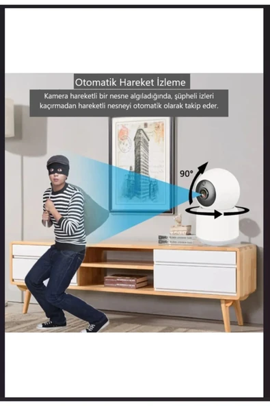 Cata 360 Derece Dönebilen Video Kamera Ev işyeri için FULL HD-1080P Akıllı Ip Kamera Ct-4050 - 6