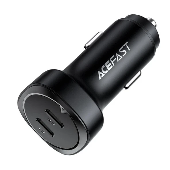 Acefast 72W 2X USB-C 2 Port Hızlı Araç Şarj Aleti Araç Güç Adaptörü iPhone & Android & iPad & MacBook Type-C - B2 - 2