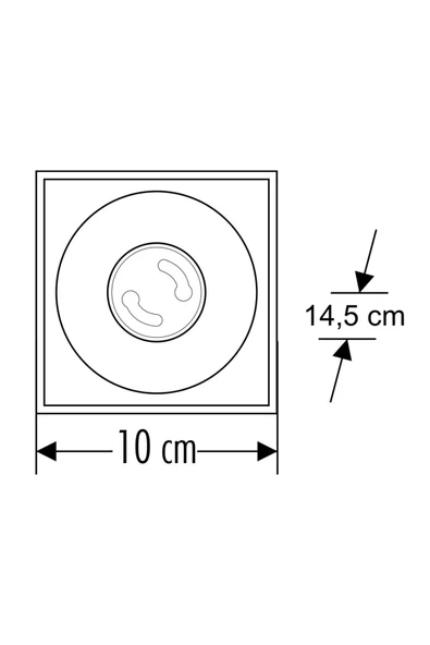 Cata Bergama Siyah Platin Sıva Üstü Kare Dekoratif Armatür Ct-5420sp - 5