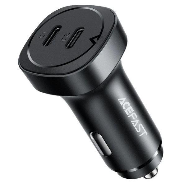 Acefast 72W 2X USB-C 2 Port Hızlı Araç Şarj Aleti Araç Güç Adaptörü iPhone & Android & iPad & MacBook Type-C - B2 - 1