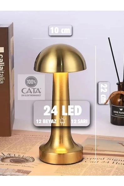 Cata Lizbon Antik Şarjlı Masa Lambası CT 8429 - 7