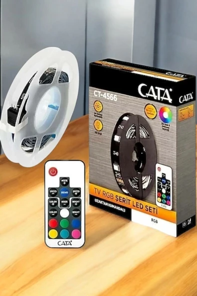 Cata V/PC Arkası USB'li Kumandalı 3 Metre RGB Şerid Led - 2