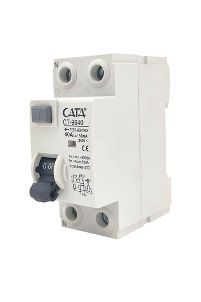 Cata Monofaze Kaçak Akım Rölesi 2x40A 30mA Ct-9640 - Resim 2