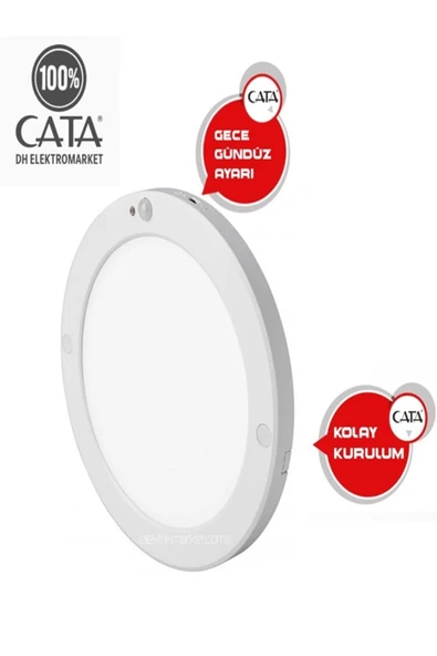 Cata Sıva Üstü Led Sensörlü Tavan Armatürü Ct-9247 Beyaz Işık