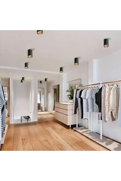 Cata Dekoratif Tekli Foça Spot Kasası - Siyah & Rose Gold Kasa - Yuvarlak - Sıva Üstü - CT-5421SB - 2