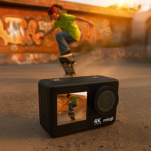 Mioji Action 12X 4K 60FPS 20MP Çift Ekran Wifi 170° Aksiyon Kamerası - 3