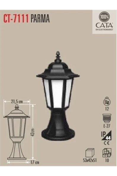 Cata Bahçe Set Üstü Armatür E27 Duy Cata Ct 7111 - 2