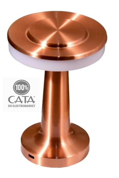 Cata Dekoratif Masa Lambası Oslo Dokunmatik Abajur 3 Mod Kademeli Şarjlı 8435 - 5