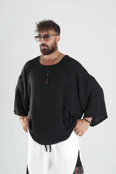Aerobin Keten Oversize T-Shirt - 1