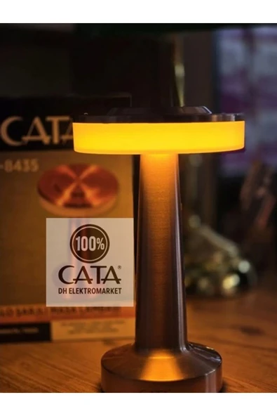 Cata Dekoratif Masa Lambası Oslo Dokunmatik Abajur 3 Mod Kademeli Şarjlı 8435 - 2