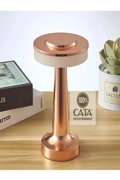 Cata Dekoratif Masa Lambası Oslo Dokunmatik Abajur 3 Mod Kademeli Şarjlı 8435 - 7