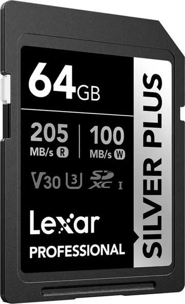 lexar Professional Silver Plus LSDSIPL064G UHS-I U3 V30 64 GB Hafıza Kartı - 1