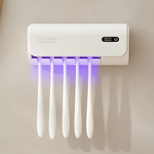 Mioji Mio UV5F Pro 2600mAh Şarj Edilebilir UV Sterilizatörü Diş Fırçası Tutucusu Beyaz - 4