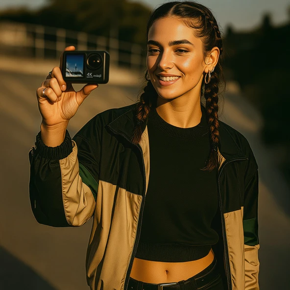 Mioji Action 12X 4K 60FPS 20MP Çift Ekran Wifi 170° Aksiyon Kamerası - 5