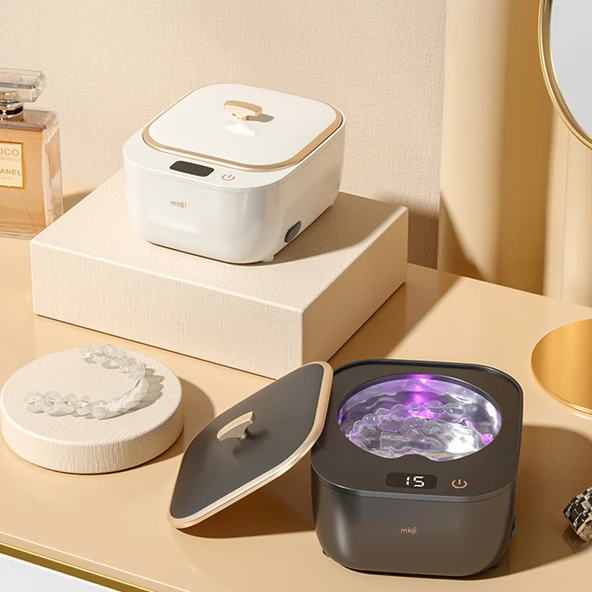 Mioji Mio UV2C Ultrasonic Protez, Dişlik ve Takma Diş Temizlik Cihazı Beyaz - Resim 4