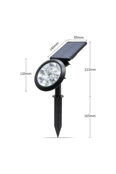 Cata Ct-7320b 18w Solar Bahçe Armatürü (BEYAZ) - 2