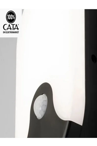 Cata 20 W Sensörlü Palermo Led Duvar Armatürü - Sarı Işık (4000K) - Siyah Kasa - 5