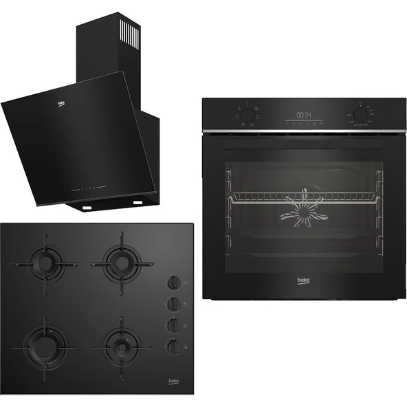 Beko New Black Star 3lü Ankastre Set ( Bfc 330 S - Bocd T 6011 Es - Bde 6063 S ) - 1