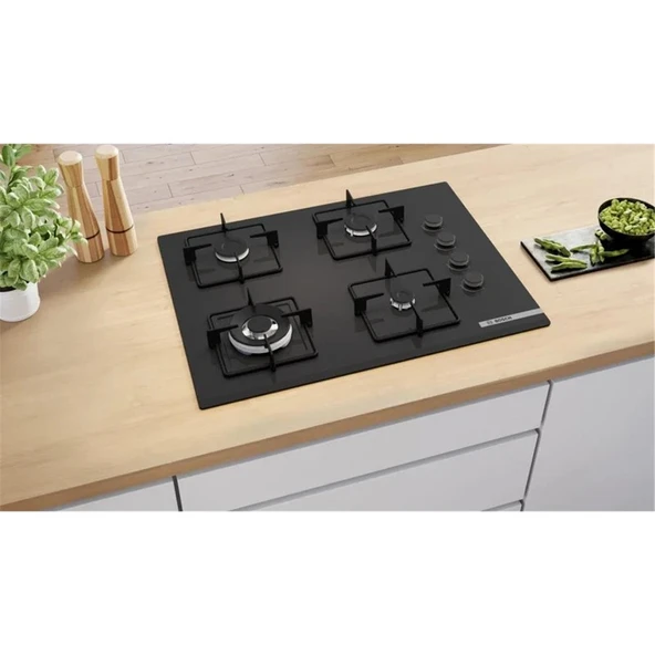 Bosch POH7C6P30O Gazlı Ankastre Ocak Siyah - 2