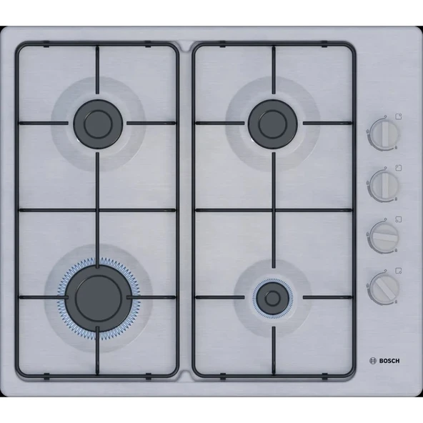 Bosch PBP6C5K80O Paslanmaz Çelik Gazlı Ocak - 1