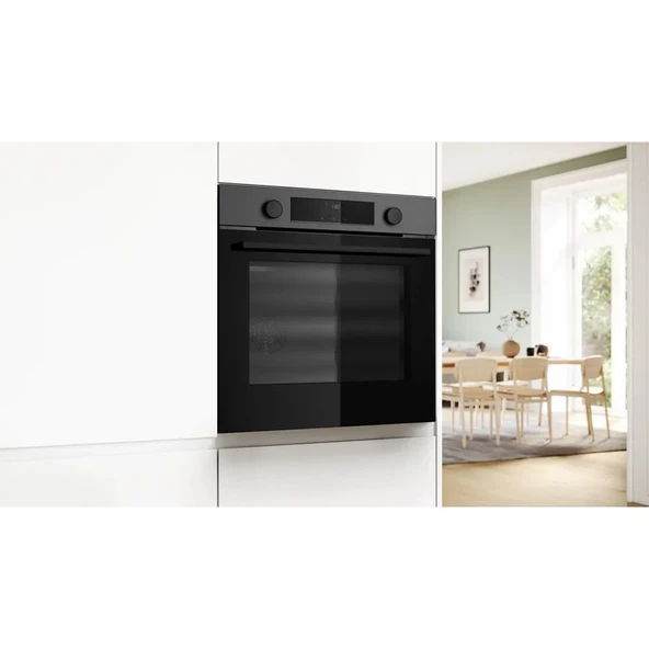 Bosch HUA736EG0T 76 Lt 8 Programlı Buhar Destekli Black Inox Ankastre Fırın - 2