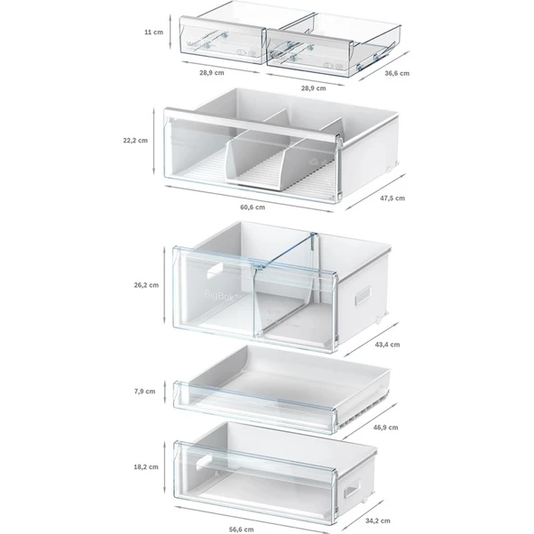 Bosch KGP76AIC0N Serie 8 C Enerji Sınıfı 631 Lt Alttan Donduruculu Buzdolabı - 7
