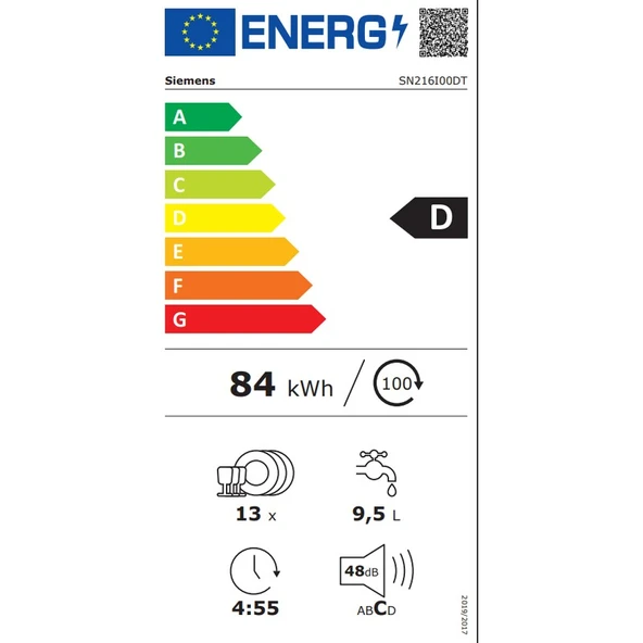 Siemens SN216I00DT 6 Programlı 13 Kişilik Bulaşık Makinesi - 6