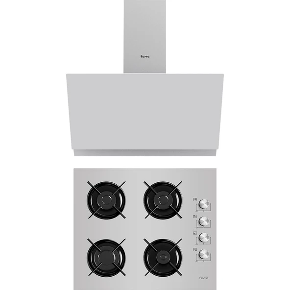 Ferre Grey Grion 2'li Ankastre Set ( G 2140 Ce Ankastre Ocak + D031 Davlumbaz ) - 1