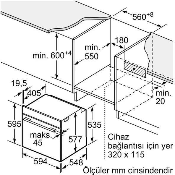 Bosch HUA736EA0T Ankastre Fırın Buhar Destekli Siyah - 5