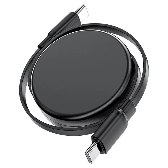 Acefast USB-C to USB-C Makaralı Kablo 60W Güç 0.8 Metre PPS 2.0 - Super Hızlı Şarj - Apple Uyumlu Type-C Şarj Data Kablosu - C13-03 - 2