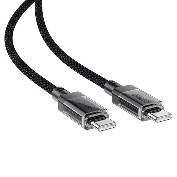 Acefast USB-C to USB-C PD60W Güç 1.2 Metre Kablo PPS 2.0 - Super Hızlı Şarj - Apple Uyumlu Type-C Şarj Data Kablosu - C12-03 - 2