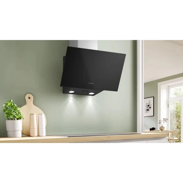 Bosch DWK63PJ61T Duvar Tipi Davlumbaz 60 cm Siyah Cam - 1