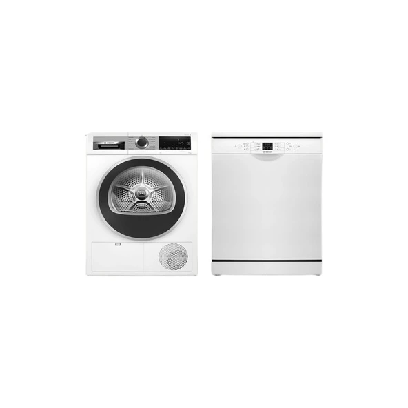 Bosch WQG25100TR Kurutma Makinesi SMS26DW00T Bulaşık Makinesi Ikili Beyaz eşya paketi - 1