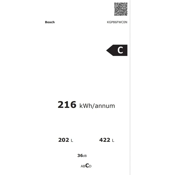 Bosch KGP86FWC0N C Enerji Sınıfı 624 Lt No Frost Buzdolabı - Resim 5